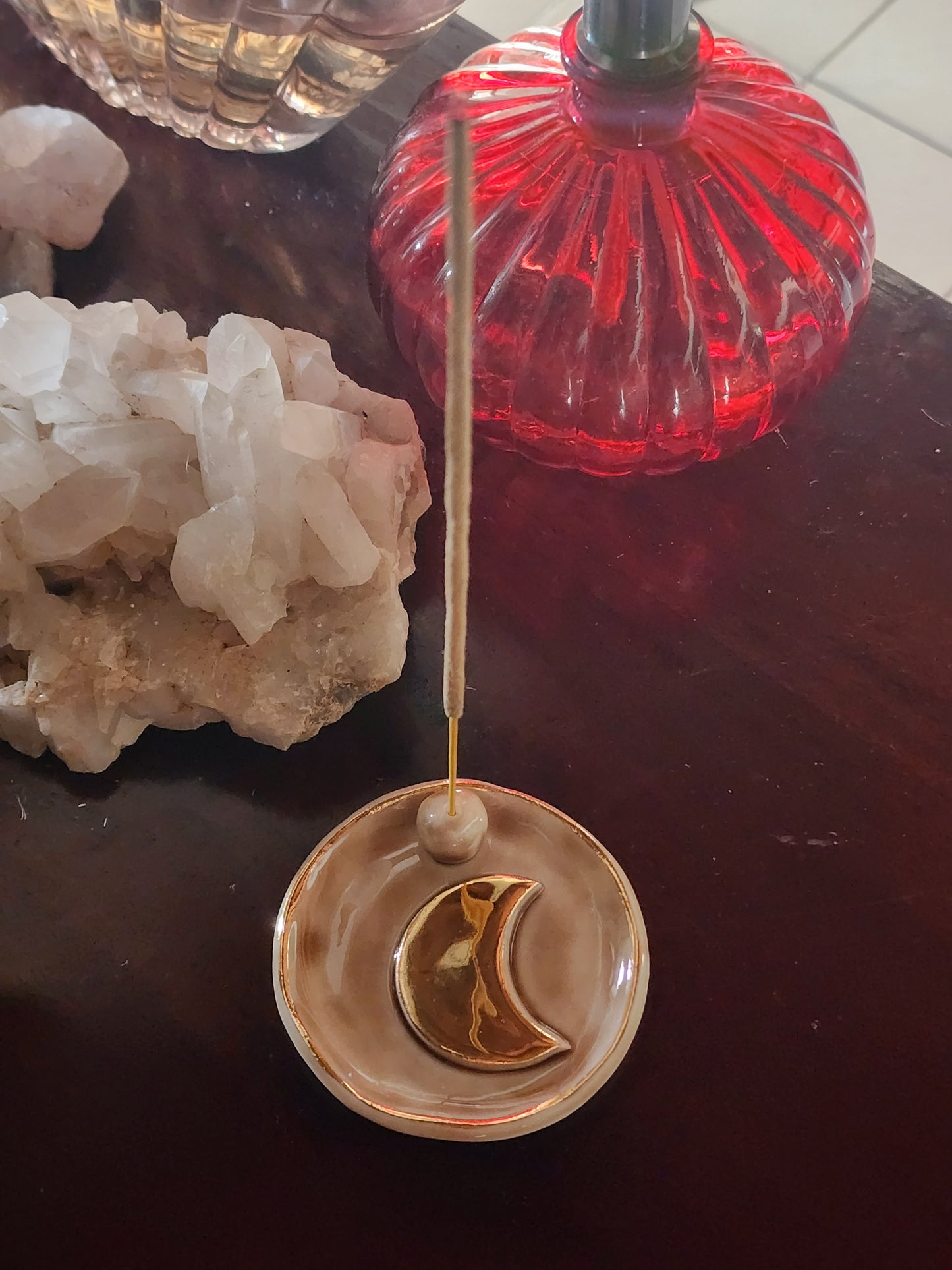 Moon Ceramic Incense Holder