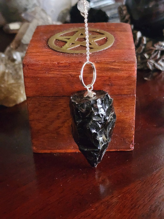 Enchanted Truth Obsidian Pendulum