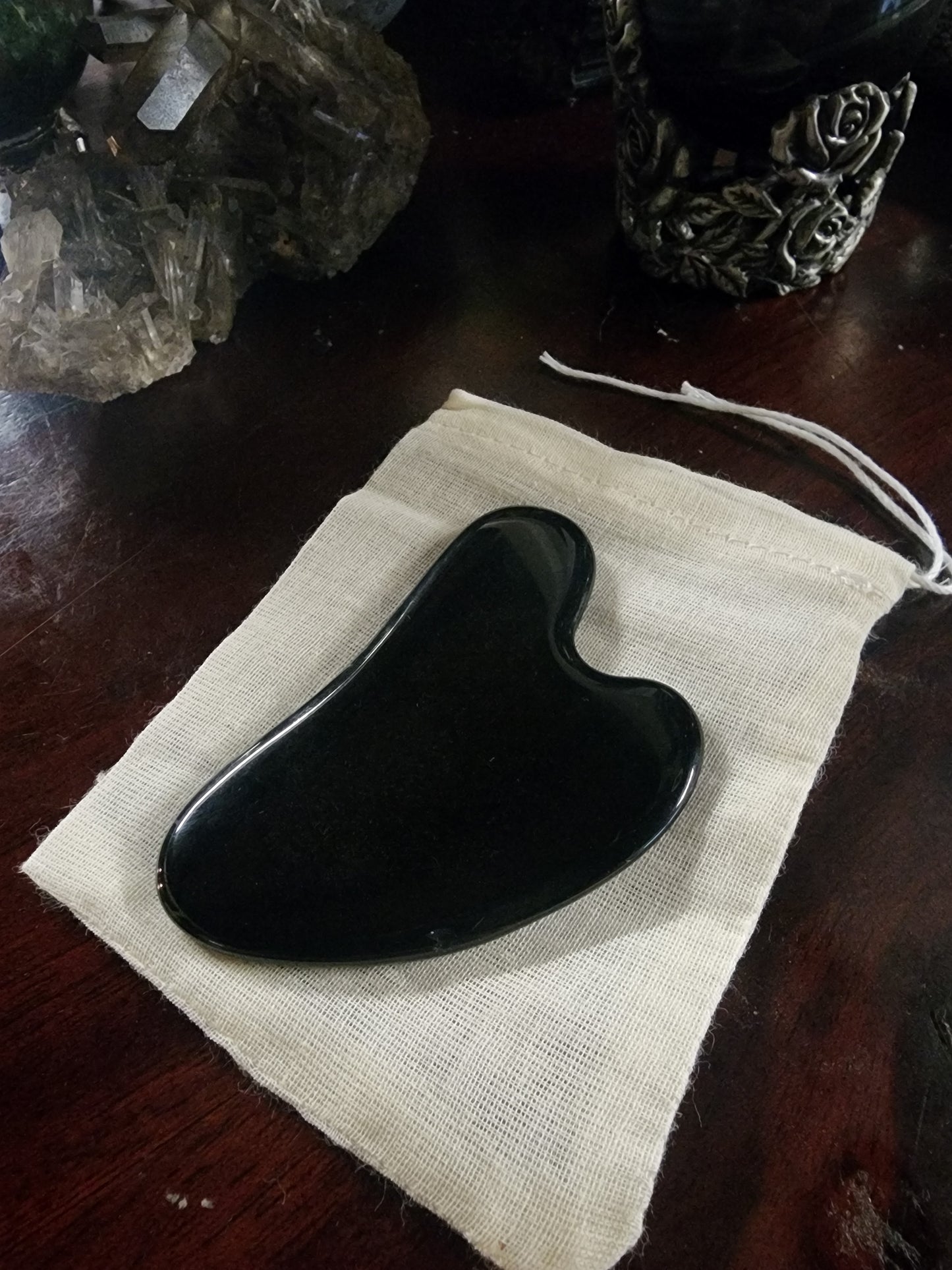 Black Obsidian Gua Sha Facial Tool